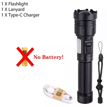 TRLIFE Тактический фонарик черный алюминиевый