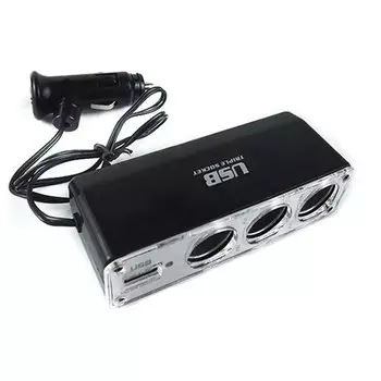 Тройное зарядное устройство с USB-портом, 12 В/24 В