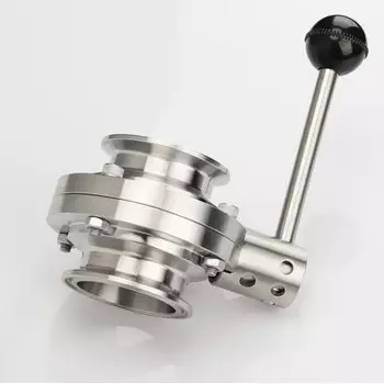 Тройной зажим, клапан-бабочка из нержавеющей стали 304, 3 дюйма (76 мм)