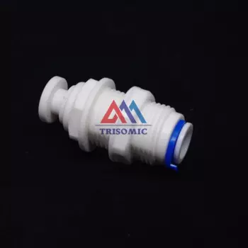 Трубка с наружным диаметром 3/8 дюйма, БЫСТРОРАЗЪЕМНАЯ перегородка посередине 1/2 дюйма, штуцер с наружной резьбой BSP, фильтр для воды с обратным осмосом