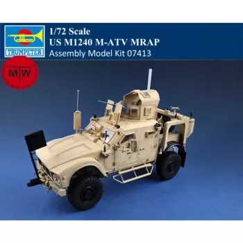 Trumpeter, масштаб 07413, масштаб US M1240, модель металлической пластиковой сборки в стиле милитари MRAP