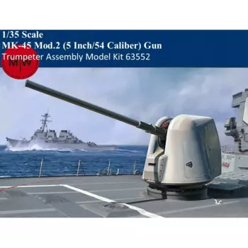 Trumpeter, модель в масштабе 63552, строительная модель, масштаб 1/35, 2 (5 дюймов/54 калибра), военный пластиковый комплект для сборки