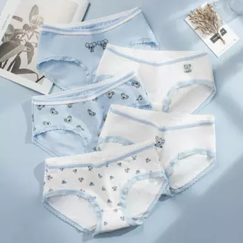 Трусики женские хлопковые кружевные, 5 шт./лот