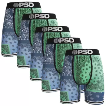 Трусы-боксеры мужские Бесшовные с принтом, 5 шт.