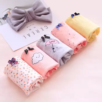 Трусы-стринги женские, хлопок, 5 шт./лот