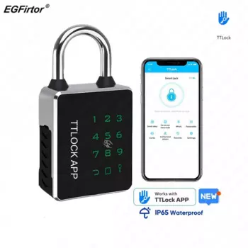 EGFirtor TTLock водонепроницаемый электронный замок черного цвета
