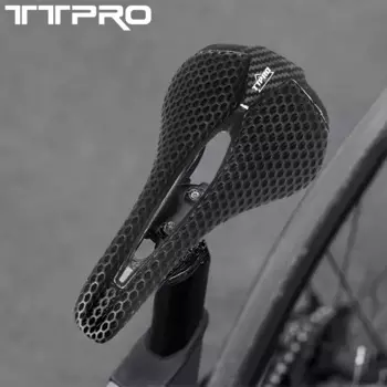 TTPRO 3D печатное велосипедное седло из углеродного волокна, полая дышащая сверхлегкая подушка переднего сиденья для MTB, дорожный велосипед, велосипедные детали