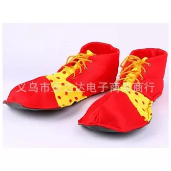 Туфли клоуна Behogar красные/жёлтые