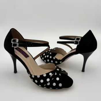 Туфли танцевальные серебристские, 7,5 см, 9 см