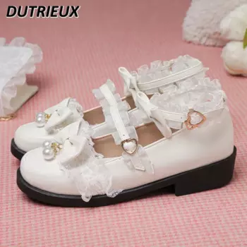 Туфли женские кожаные в стиле «лолита»