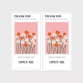 Tumoni наклейки "Спасибо", бумага, 5x10 см