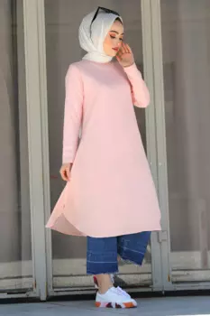 Туника с прорезями SAG-пудра