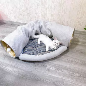 Туннель для кошек, складная игрушка для кошки, проход, вращающийся Шиншилла, гнездо, кровать для кошек, обучающие игрушки для домашних животных