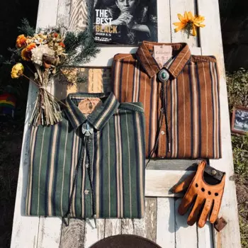 Тупая бритва T-2, азиатский размер, 100% хлопок, ретро, японский стиль, модная хлопковая рубашка в широкую полоску, удобная мужская рубашка с длинными рукавами