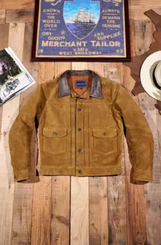 Тупая бритва выглядит текстурой! Американская винтажная итальянская масляная восковая замша из воловьей кожи 506, байкерская джинсовая куртка, кожаная куртка