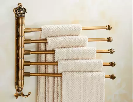 Tuqiu Поворотная алюминиевая вешалка для полотенец