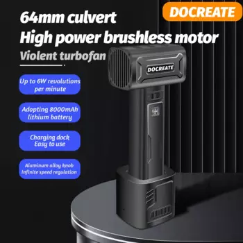 Turbo Jet Fan XL Ручной Violent Fan Турбореактивный вентилятор со скоростью более 1000 г тяги 64 мм Бесщеточный двигатель 8000 мАч