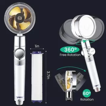 Водосберегающая душевая лейка Turbo Propeller Zhang Ji