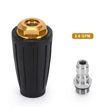 360 ° Вращающийся распылитель с турбонасадкой для мойки высокого давления с быстроразъемным разъемом 1/4 дюйма, 4000 фунтов на квадратный дюйм, аксессуары для очистителя с несколькими отверстиями