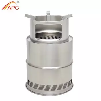 Туристическая дровяная горелка APG, портативная газовая горелка большого размера из нержавеющей стали для пешего туризма