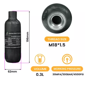 TUXING 300cc матовый цилиндр из углеродного волокна