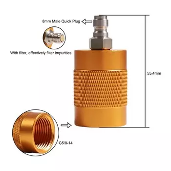 TUXING G5/8 золотой адаптер для зарядки клапана