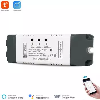 Tuya Smart Life RF 2-канальный переключатель Wi-Fi 5/32 В