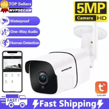 Tuya Smart Life Wi-Fi камера 5MP пуля водонепроницаемая уличная проводная беспроводная IP-камера ночного видения аудиозапись оповещение по электронной почте