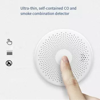 Tuya Wi-Fi датчик дыма угарного газа 2-в-1 датчик дыма Smart Life управление через приложение пожарная сигнализация защита безопасности