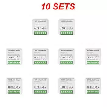 Tuya WIFI DIY MINI-W1-2CH модуль умного переключателя 2Gang 2-полосный пульт дистанционного управления Alexa Google Home Alice Smart Life