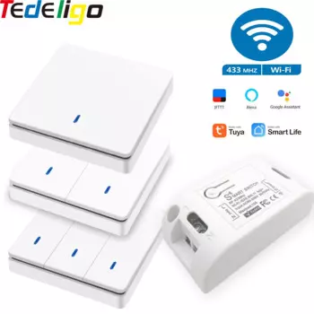 Беспроводной умный выключатель Tedeligo для Google Home Alexa