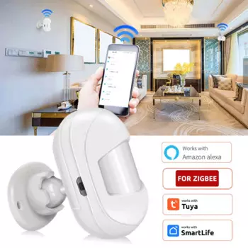 Tuya Zigbee PIR датчик движения датчик человеческого тела инфракрасные детекторы умный дом умный дом пульт дистанционного управления работает со шлюзом ZigBee