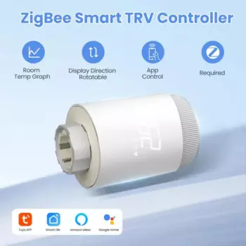 Tuya ZigBee Smart TRV клапан термостат умный привод радиатора программируемый регулятор температуры работает с Alexa Google Home