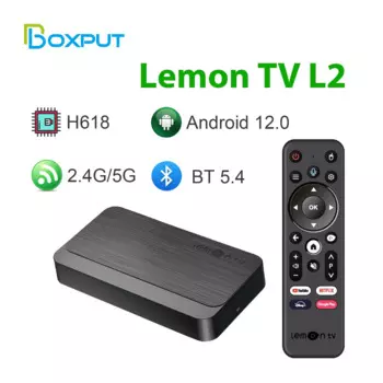 ТВ-приставка Lemon TV L2, Android 12, Allwinner H618, 2,4 ГГц