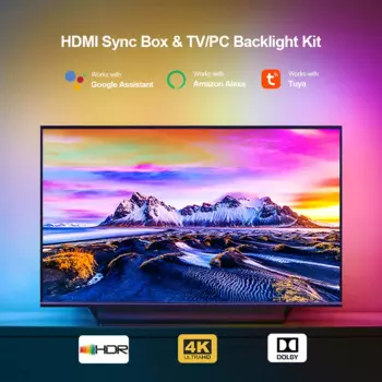 ТВ-приставка погружная с RGB-подсветкой, 17-120 дюймов, 4K, Wi-Fi