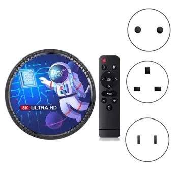 ТВ-приставка TV98MAX, 4 Гб + 32 ГБ, Allwinner H618, Android 12, Смарт ТВ-приставка 2,4 ГГц + телефон, Wi-Fi + медиаплеер 5.0 H265 TV98