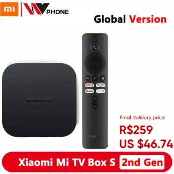 ТВ-приставка Xiaomi Mi TV Box S 2-го поколения 4K Ultra HD BT5.2 2 ГБ 8 ГБ Dolby Vision HDR10 + Google Assistant Smart Mi Box S Player