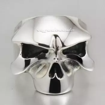 Твердое 925 пробы Серебряное кольцо с черепом мужское байкерское кольцо с коромыслом 8D008 размер США от 7 до 15