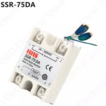Твердотельное реле FOTEK SSR-75DA 75A 3-32V DC TO 24-380V AC SSR 75DA