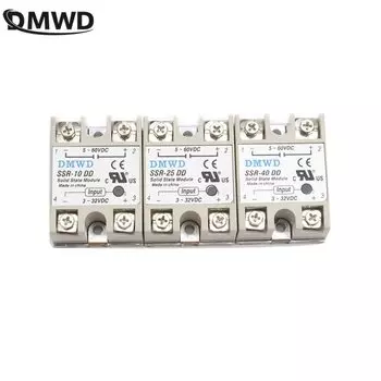 Твердотельное реле SSR-10DD SSR-25DD 10A 25A 40A AC Control DC Relay 3-32VDC TO 5-60VDC SSR 10AA 25AA 40AA