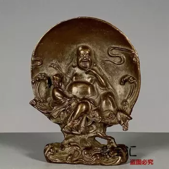 Твердые кусочки древней меди, фотосессия Будды, сияющий живот, статуя Будды матреи, медные статуи, домашние предложения
