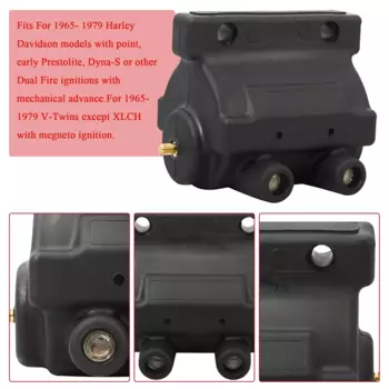 Двухпроводная искра-катушка, двойная огненная мощная катушка зажигания для Harley V-Twins 1965-1979 Sportster Electra Glide Softail Fat Bob Dyna