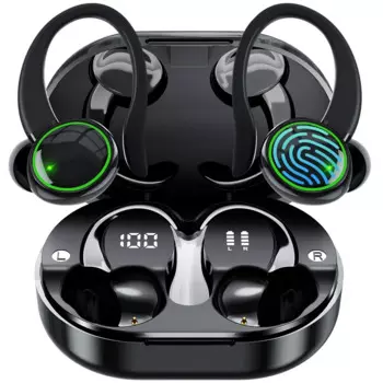 TWS Беспроводные Bluetooth 5,3 наушники с шумоподавлением, удлиненные наушники с микрофоном, гарнитура, беруши для бега