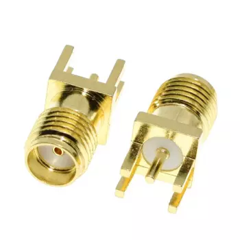 TZT 10 шт. SMA гнездо/мужской разъем для припоя 1,6 мм, гайка, край зажима, прямое крепление, позолоченные радиочастотные разъемы, розетка для припоя