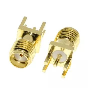 TZT 10 шт. SMA гнездо/мужской разъем для припоя 1,6 мм, гайка, край зажима, прямое крепление, позолоченные радиочастотные разъемы, розетка для припоя