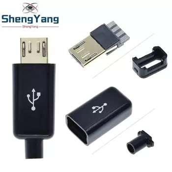 TZT разъем для зарядки Micro USB 10 шт. белый/черный