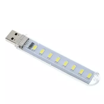 TZT USB настольная лампа 8 LED белый
