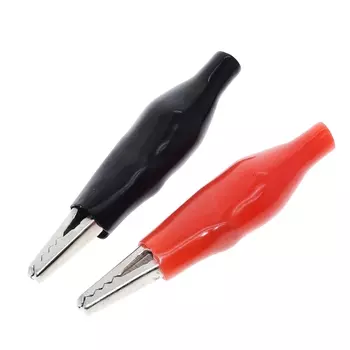 TZT Зажимы «крокодил» черные и красные