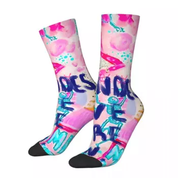 У блондинок больше удовольствия. Мужские носки в стиле ретро Harajuku, уличный стиль, Необычные Короткие носки с узором