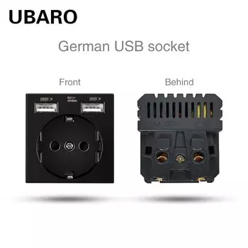 UBARO Многофункциональная розетка USB Type C RJ45 RJ11 TV HDMI с индукционной лампой для ног